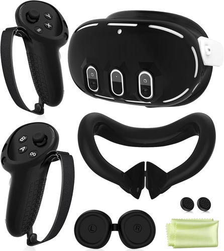 Silicone Cover Set Compatible with Meta Oculus/Quest 3, VR Accessories Protectiv