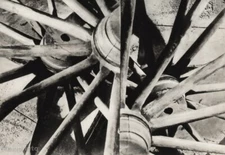 1929 Vintage FLORENCE HENRI Wooden Ray Cart Wheels Composition Photo Gravure Art