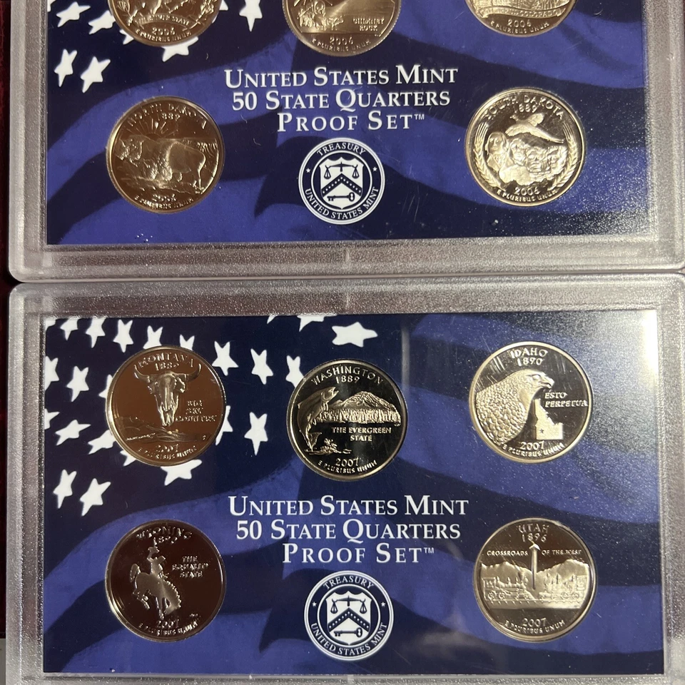 25 Diff Proof State Qtr Set: 1999, 2001, 03, 06, 07 In Plastic Lens CLM9 - Image 4 of 4
