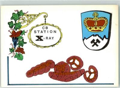 39302618 - 8370 Rain Radio Station Xaver Neumeier Coat of Arms Pretzels CB Station
