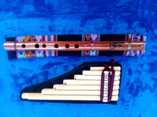  Pofessional Quena flute wood & bamboo pan fl...