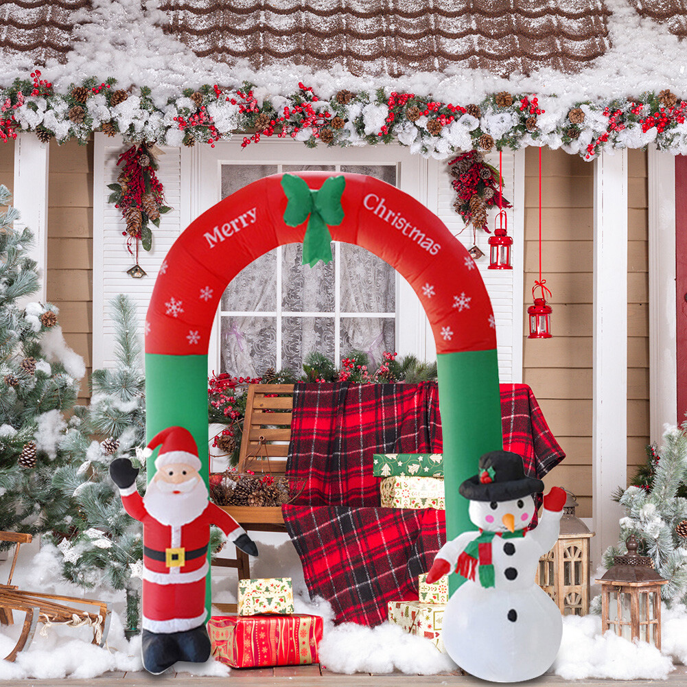 Christmas Decor Inflatables Archway Outdoor Decorations Lighted