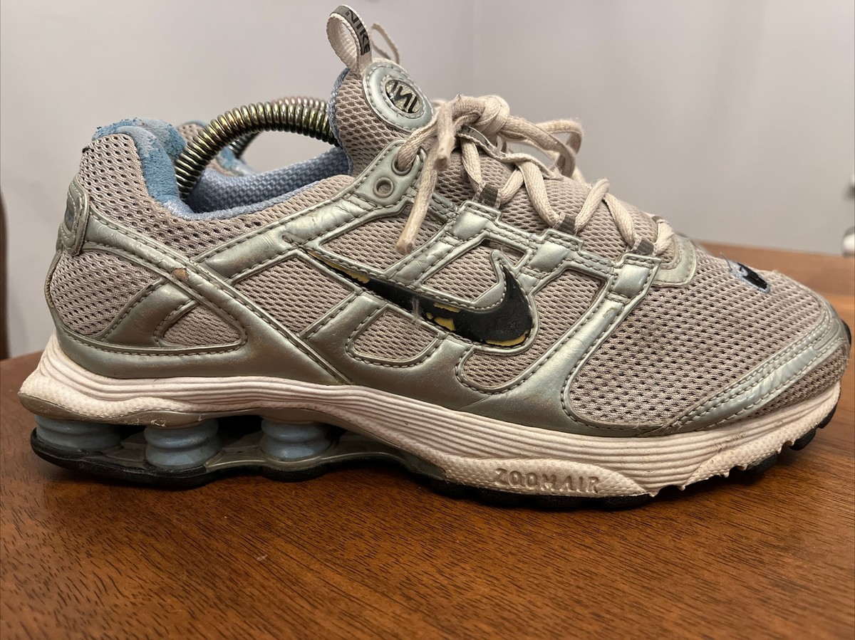 Nike Shox 2:45 Silver Light Blue Gray Sneakers Shoes Women Sz 8