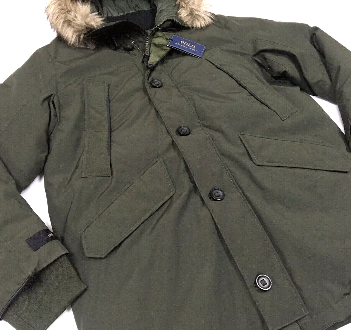 Polo Ralph Lauren Military Army Soldier Fur Hooded 650 Down