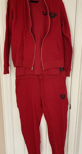 TRUE RELIGION Red 3pc Tracksuit Zip up 
