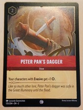 FOIL Peter Pan's Dagger 135/204 Disney Lorcana Rise of the Floorborn FOIL