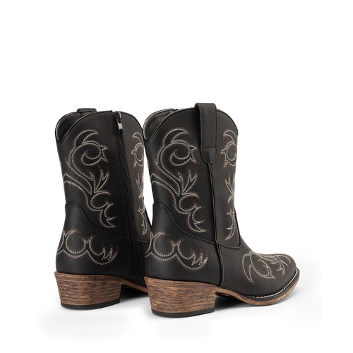 Women Embroidered Cowboy Cowgirl Western Boots Square Toe Side Zip Ankle Boots - Picture 8 of 43