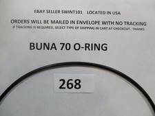 268 O-ring 8-1/2" ID x 8-3/4" OD x 1/8" thick. Buna 70. Quan 1.