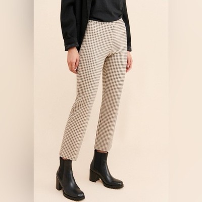 (B5) Sanctuary Carnaby Kick Crop Pants Checkered Plaid High Rise Trousers S