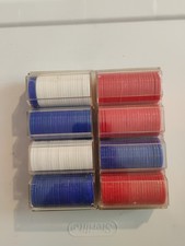 197 Vintage Crisloid Red White Blue Plastic Poker Chips in Case