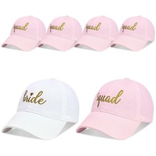 Bridemaids Baseball Hat, 6Packs Bachelorette Party Hat, Bride Squad Hat for W...