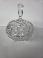 Cut Glass Crystal Footed Star Pinwheel Candy ...