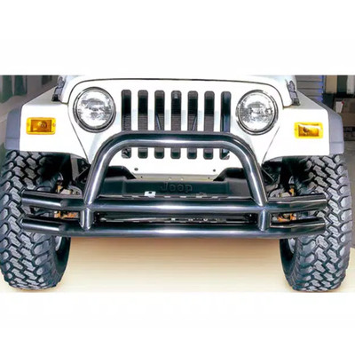 Rugged Ridge Front Semi-Gloss Black Steel 3'' Tube Bumper for CJ5 CJ7 Wrangler TJ