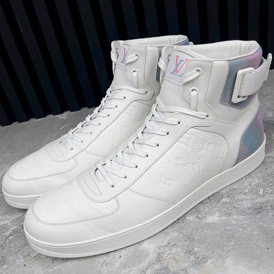 Louis Vuitton Rivoli Monogram High Sneaker Weiß Leder 13 LV oder 14 US 47 EUR
