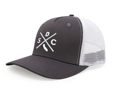 Adjustable Snapback Trucker Baseball Cap (SDC - San Diego, Grey White)