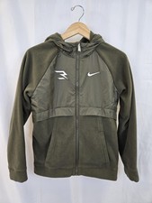 3BRAND Jacket Youth XL 13-15 Yrs Green Hooded Fleece Zip Nike Logo Athletic