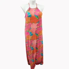 Trina Turk Womens Medium Milan Gingko Halter Floral Maxi Dress NWT