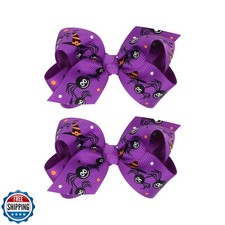 Hair Bow Clips for Girls Halloween Hair Clips Spider Halloween Barrettes Kids