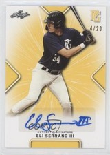 2021 Leaf Perfect Game National Showcase Yellow 4/20 Eli Serrano III Auto 0b2