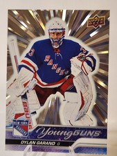 2023-24 Upper Deck Outburst Silver Dylan Garand Young Guns Card #722 - Rangers