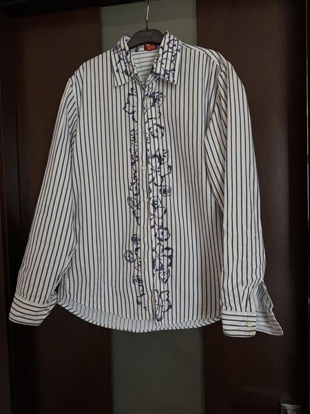 Men Hugo Boss Shirt White Cotton 40 /L / 48 #66T0
