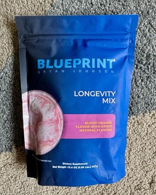 Blueprint Longevity Mix   Muscle, Recovery & Focus Supplement Blood Orange