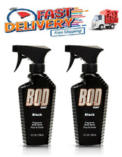 BOD Man Fragrance Body Spray, Black, 8 fl oz Pack of 2 