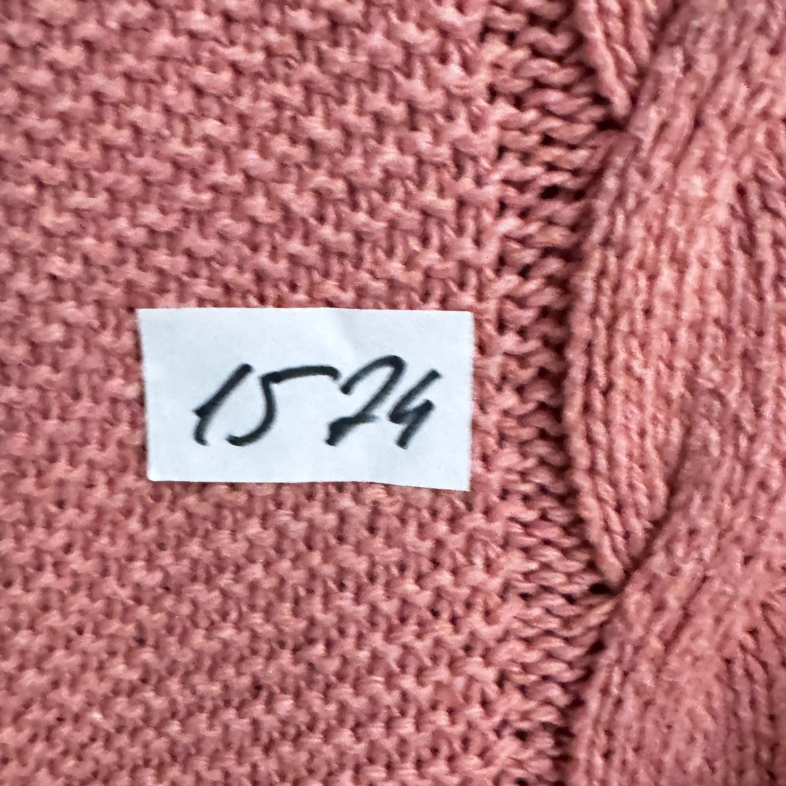 SHEIN Rose Pink Cable Knit Open Front Cardigan - Size Large image 4