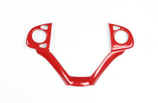 Cubierta de tira de volante de fibra de carbono roja ABS para Honda CR-V CRV 2012-2016 1 pieza