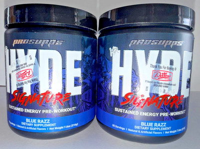 2 ProSupps Mr. Hyde Signature Pre-Workout Powder Blue Razz 14.7 oz
