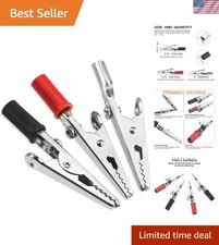 High Quality 22 PCS Red Black Alligator Clips - Perfect for Electrical Testing