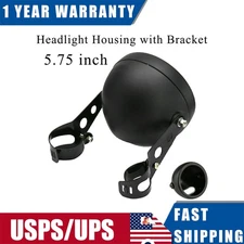 5.75" 5-3/4" Headlight Bucket Assembly Fit Any Motorbikes with 35~41mm Fork Tube
