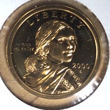 2000 S  Native  American  Sacagawea  Proof  Dollar - FREE SHIPPING!