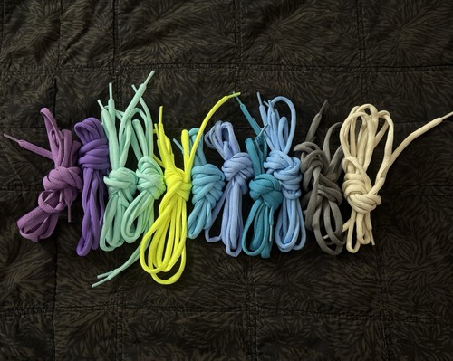 Nike SB Shoe  Laces Lot Of 11 Variety Of Colors Tiffany Jedi Skunk