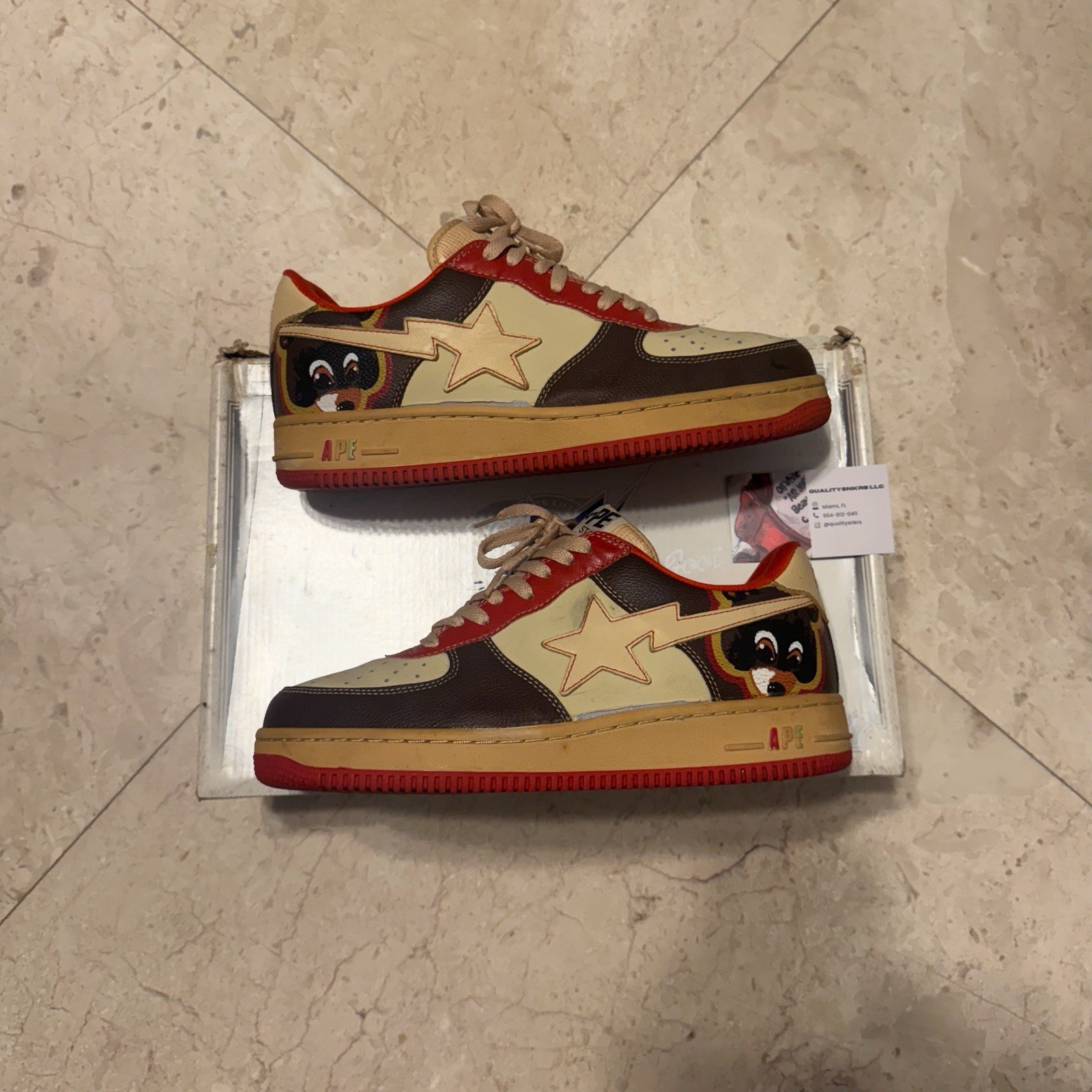 Size 10 - A Bathing Ape Kanye West x Bapesta FS-001 Low College Dropout (RARE)