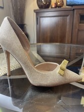 Betsey Johnson Women's Prince d'Orsay Evening Pumps Gold Size 8M