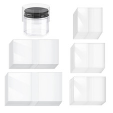 1250 Pcs 5 Sizes Clear PVC Heat Shrink Wrap Bottle Shrink Bands Assortment Kit
