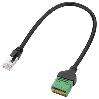RJ45 to 8Pin Solderless Connector Breakout Board Spring Terminal Quick Connec...