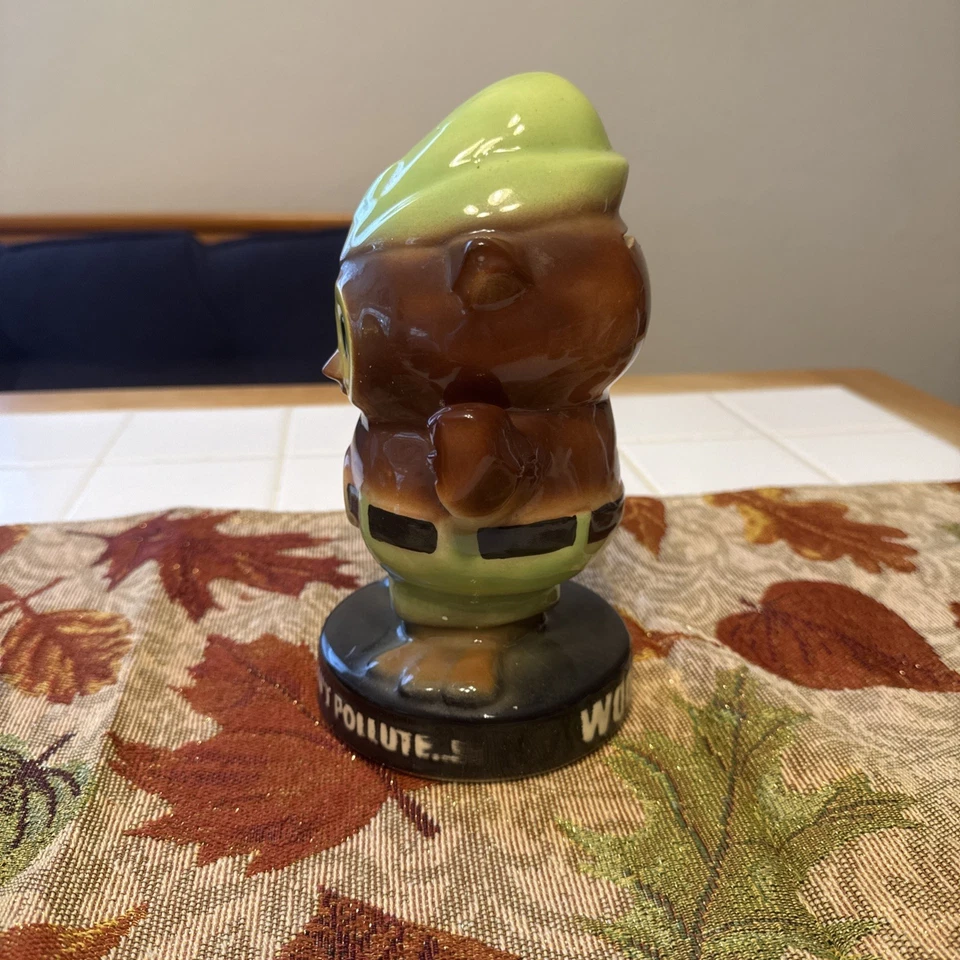 Woodsy Owl Bank GIVE A HOOT DON'T POLLUTE Vintage McCOY Forrest - Image 4 of 4