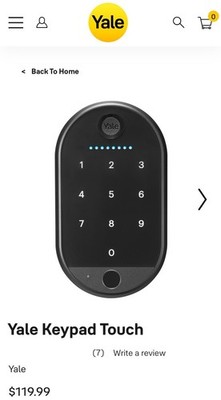 Yale Keypad Touch AK-R4 Bluetooth Keypad for Yale & August Smart Locks