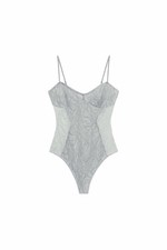 Zara Combination Lace Bodysuit Size Small Snap Closure Brand New