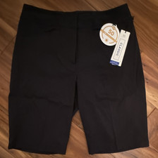 Tail Women s Black Golf Bermuda Shorts Size 6 Mid Rise 10" Inseam Stretch