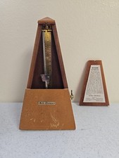 Antique Seth Thomas Wooden Metronome   Vintage Mechanical Music Tempo Keeper