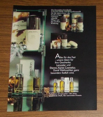 Seltene Werbung vintage Lancaster SELECTION Eau de Toilette Parfum Cremebad 1977
