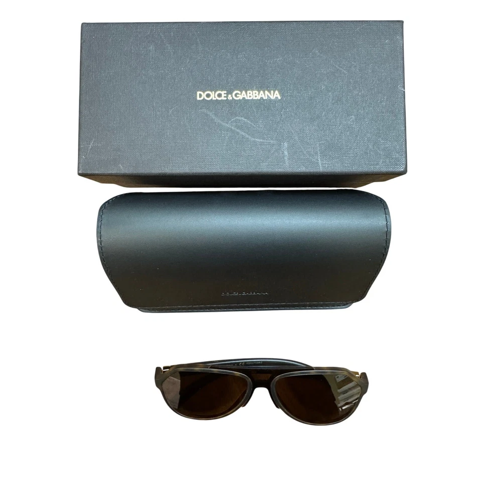 Gafas de sol Dolce & Gabana Brow Bar Aviator en mate Habana Foto 2 de 4
