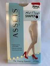 Assets by Sara Blakely Mid-Thigh Shaper Womens Size 1 Nude Spanx Flatten Tummy