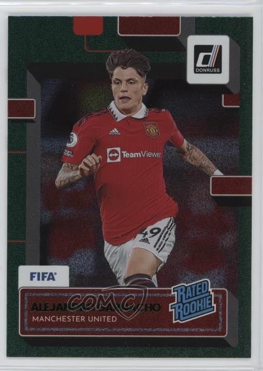 2022-23 Panini Donruss Rated Rookie Green Alejandro Garnacho #199 d3b