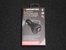 Monster Bluetooth Transmetteur FM Chargeur Voiture PD 20W QC 30 Charge Rapide Neuf
