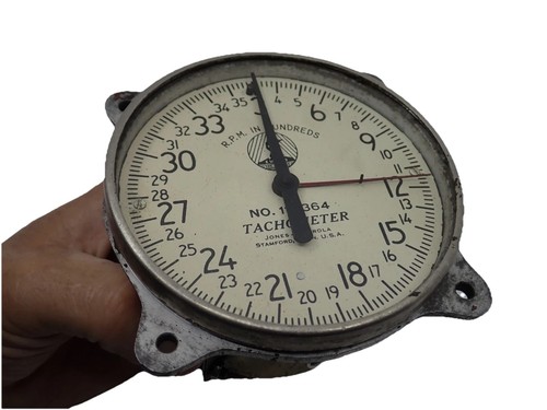 Vintage Jones Motrola Tachometer Euclid The Pioneer 3,600 RPM Rear Mount Tach - Picture 6 of 24