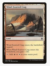 MTG Wind-Scarred Crag #247 Khans of Tarkir (KTK) Magic Land Card 